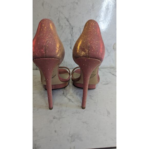 Brian Atwood pink glittering strappy sexy high heels size 6 - Picture 5 of 14